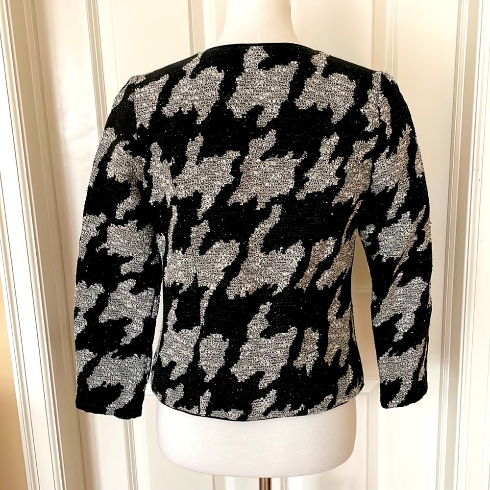 Myne Houndstooth Jacket - Black and Grey - Picture 4 of 6